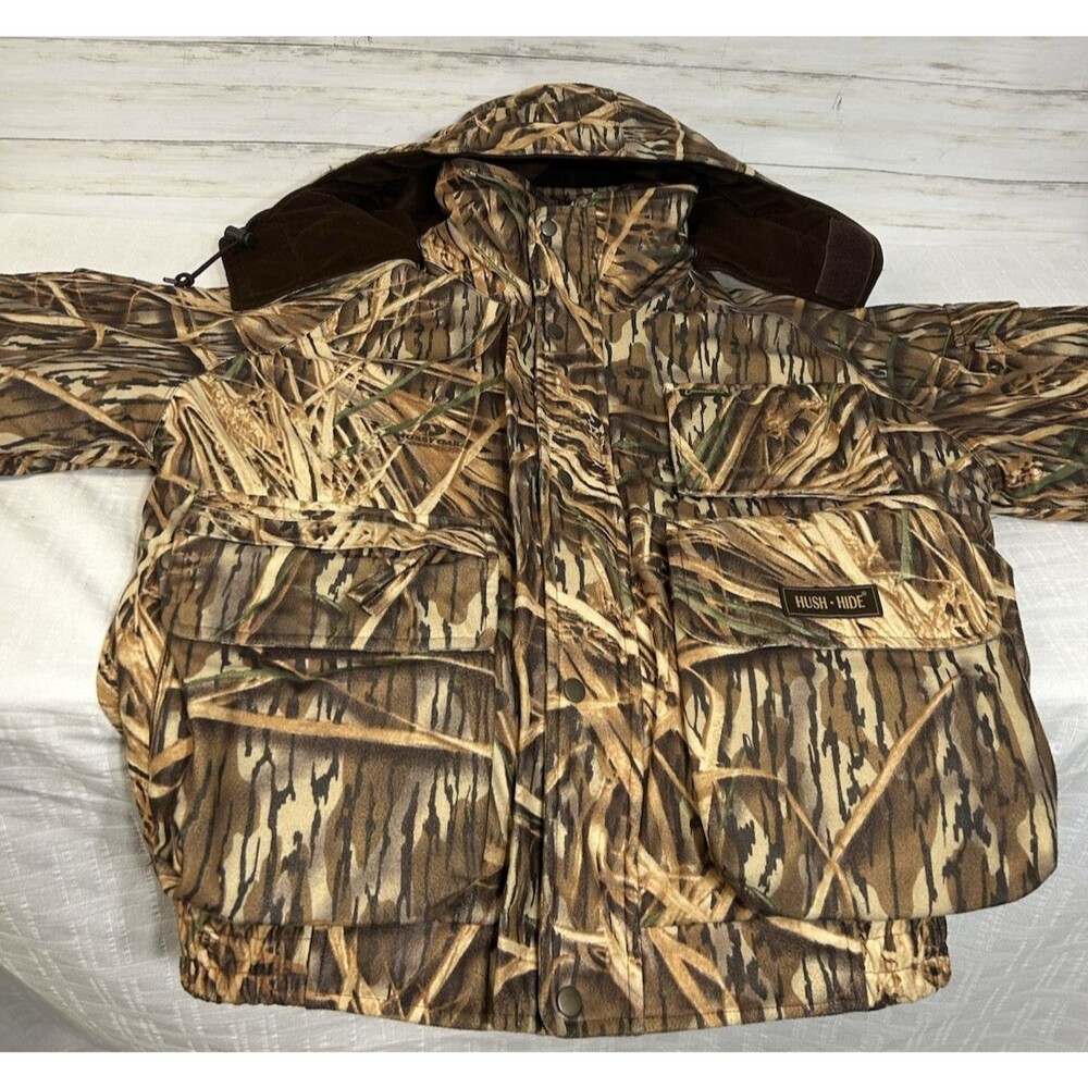 Gamehide Hush Hide Mossy Oak Shadow Grass WINTER Parka 4 in 1 Jacket MEDIUM Mens